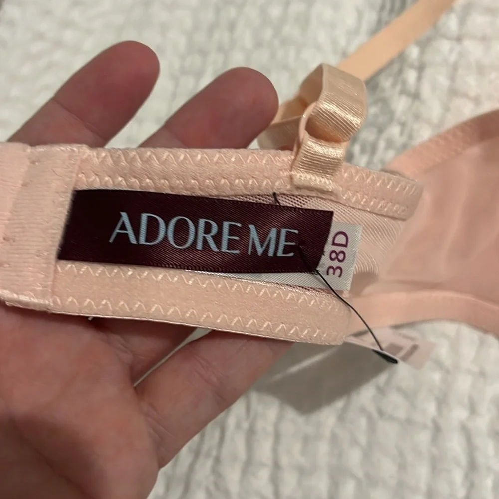 New Adore Me 38D Pink Lace Bra NWT